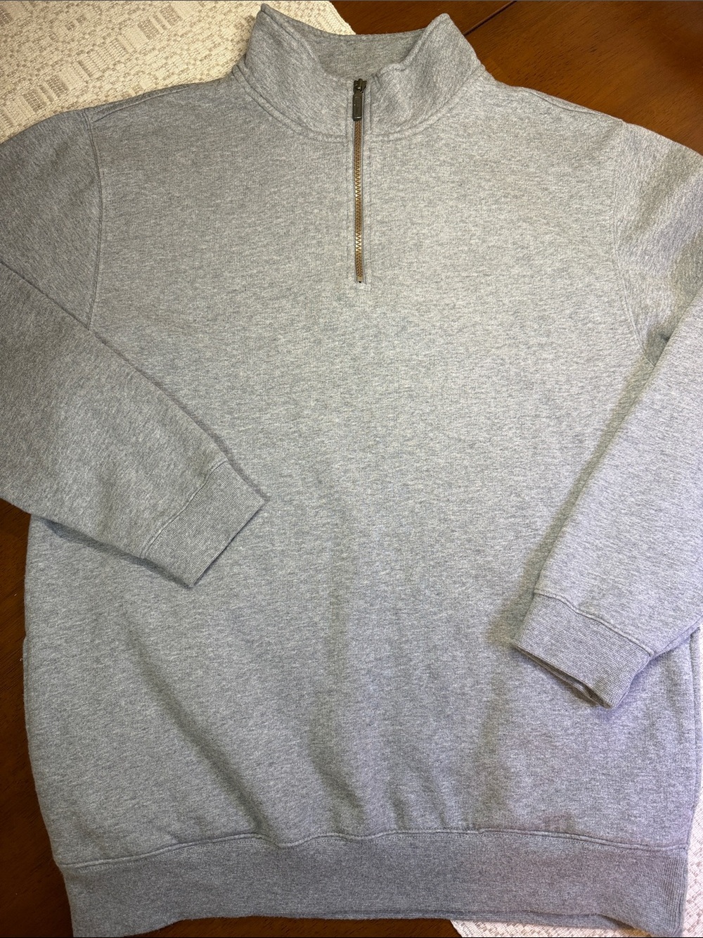 Men's L. L. Bean Grey Quarter-Zip Sweatshirt